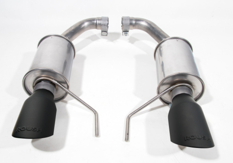 Roush 15-26 Mustang V6 / EcoBoost Black Tip Axle Back Exhaust - 421837-BLK Photo - Primary