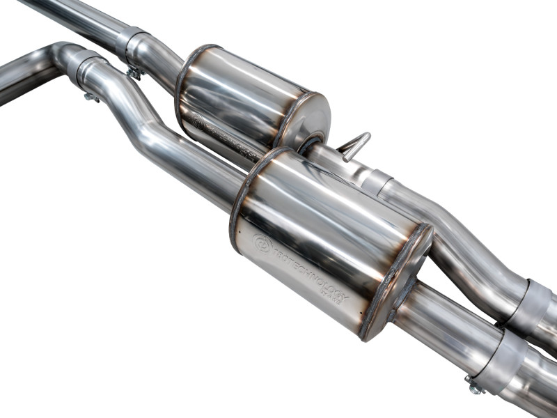 AWE Tuning 2025+ RAM 1500 RHO 3.0 I6 TT 0FG Dual Rear Exit Cat-Back Exhaust - Chrome Silver Tips - 3015-32630 Photo - out of package