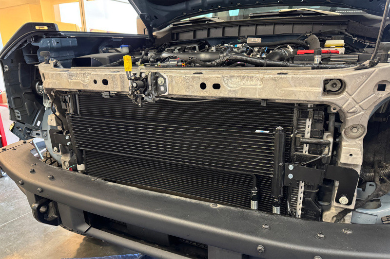 CSF 2021+ Ford Bronco 2.7L EcoBoost External Transmission Oil Cooler Kit - 8350 Photo - Mounted