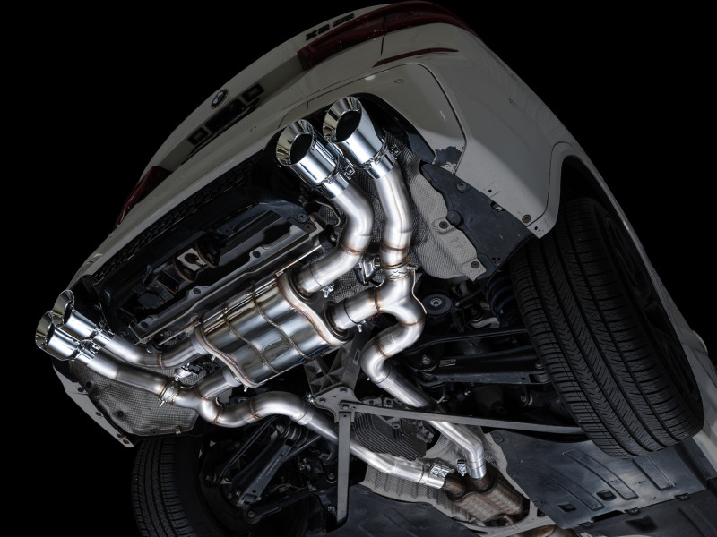AWE Tuning 20-25 BMW X3 M/M Comp (F97) AWD SwitchPath Axle-Back Exhaust - Chrome Silver Tips - 3025-42301 Photo - Mounted