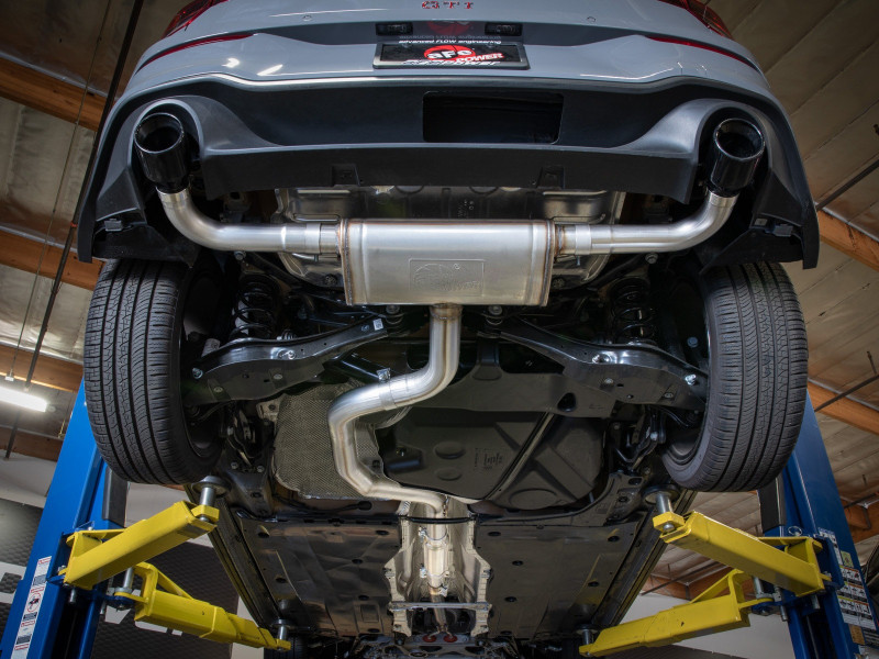 aFe 22-24 Volkswagen GTI MACH Force-Xp 3 to 2-1/2 IN Stainless Steel Cat-Back Exhaust w/Black Tip - 49-36454-B Photo - Mounted