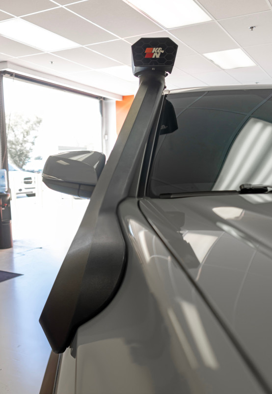 K&N 16-23 Toyota Tacoma V6-3.5L Elevated Intake Kit (Snorkel) - 63-8000 Photo - Mounted