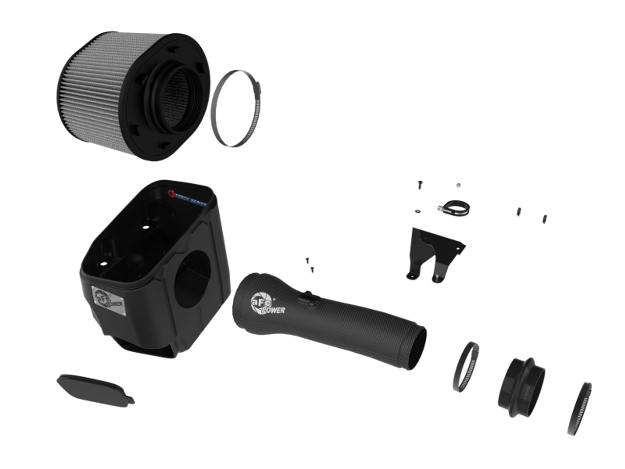 aFe 2025+ Dodge Ram 1500 RHO Track Series Carbon Fiber Cold Air Intake System w/ Pro Dry S - 57-10032D Photo - Unmounted