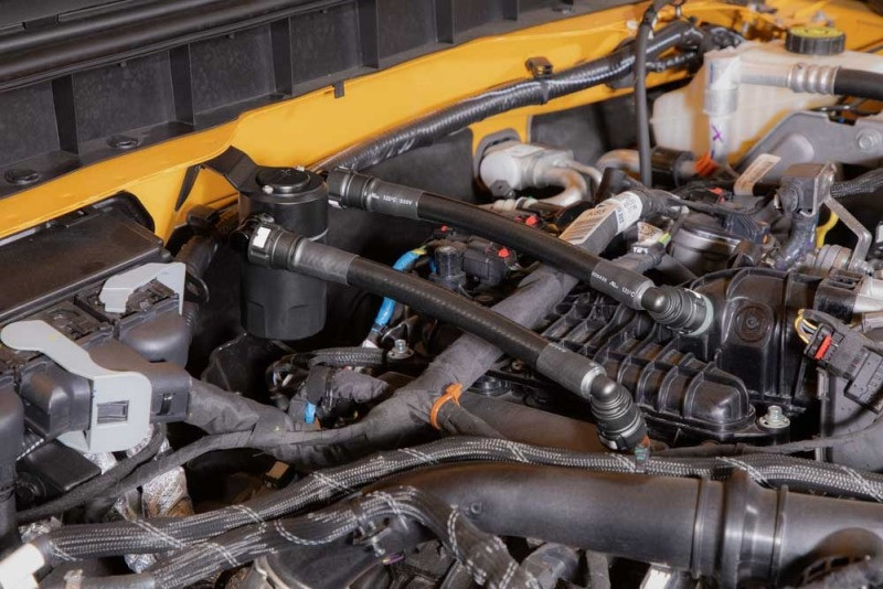 K&N Catch Can Oil Separator Ford Bronco 2.7L 21-22 - 81-0810 Photo - Mounted