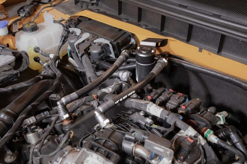 K&N Catch Can Oil Separator Ford Bronco 2.7L 21-22 - 81-0810 Photo - Mounted