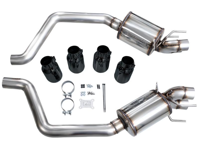 AWE Tuning C6 Chevrolet Corvette Z06/ZR1 Touring Edition Axle-Back Exhaust w/ Diamond Black Tips - 3015-43606 Photo - out of package