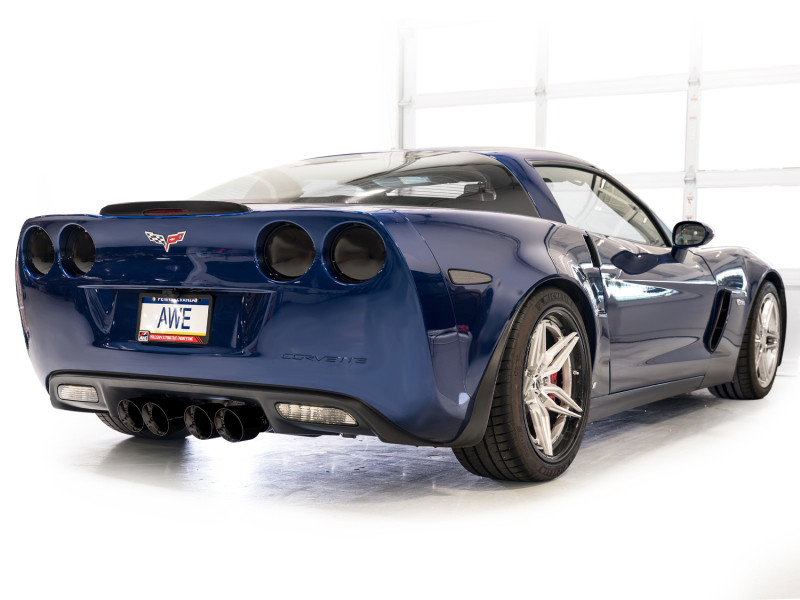 AWE Tuning C6 Chevrolet Corvette Z06/ZR1 Track Edition Axle-Back Exhaust w/ Diamond Black Tips - 3020-43606 Photo - Mounted