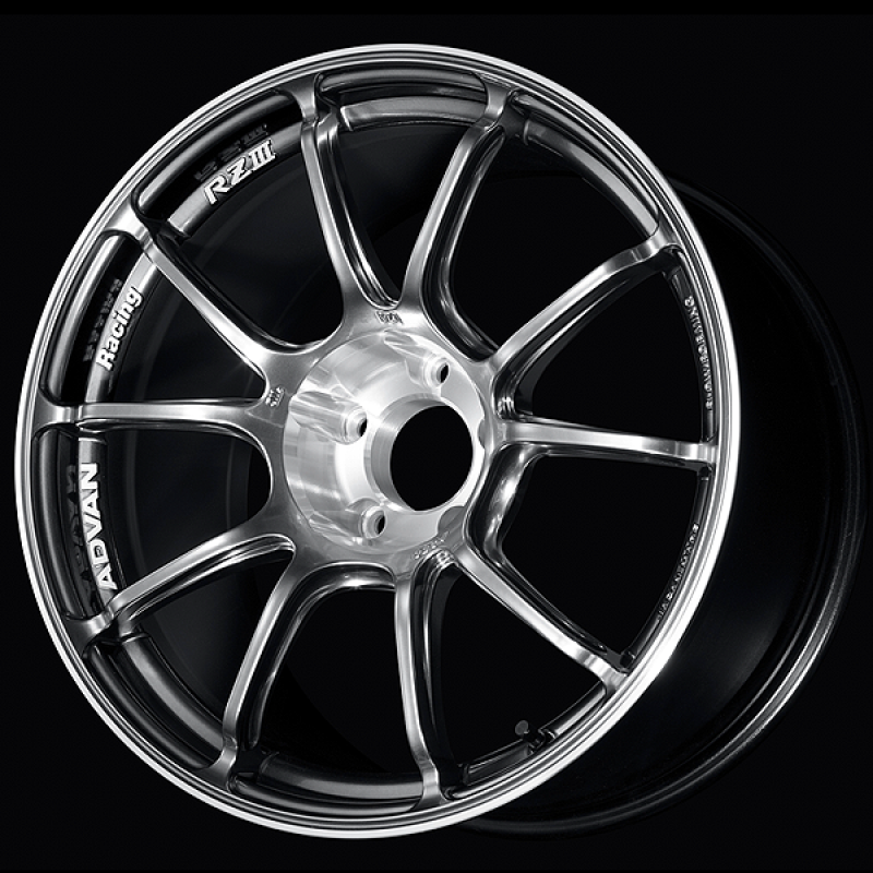 Advan RZIII 18x8.5 / +38 Offset / 5x114.3 BC / 73mm Bore / Hyper Platinum Black & Diamond Cut - YAJ38H38EHPC Photo - Primary