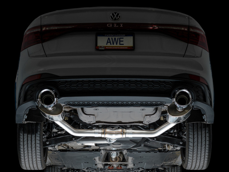 AWE Tuning 22-25 Volkswagen Jetta GLI Touring Edition Exhaust - Chrome Silver Tips - 3015-32275 Photo - Mounted