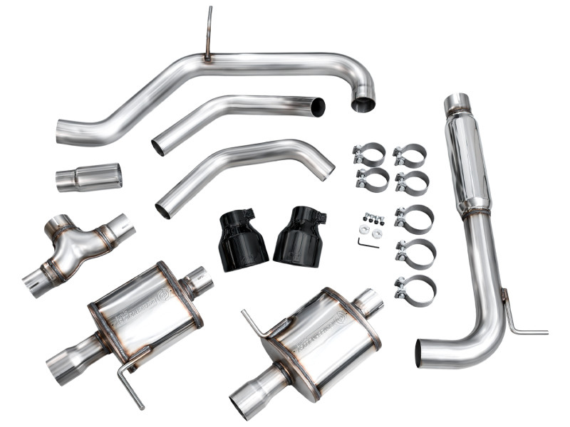 AWE Tuning 22-25 Volkswagen Jetta GLI Touring Edition Exhaust - Diamond Black Tips - 3015-33275 Photo - out of package