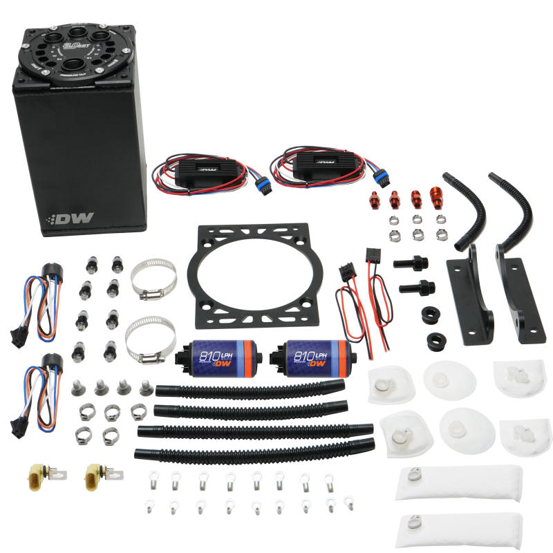 DeatschWerks 3.0L Staged Surge Tank w/ DW810 Fuel Pumps - 6-811-30ST Photo - lifestyle view