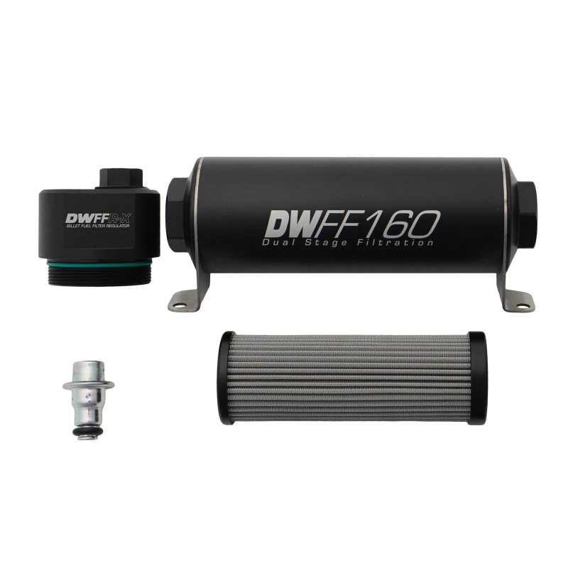 DeatschWerks DWFFR-X 160mm Billet Fuel Filter Regulator - 10 Micron - 8-FFR-160-010K Photo - Primary
