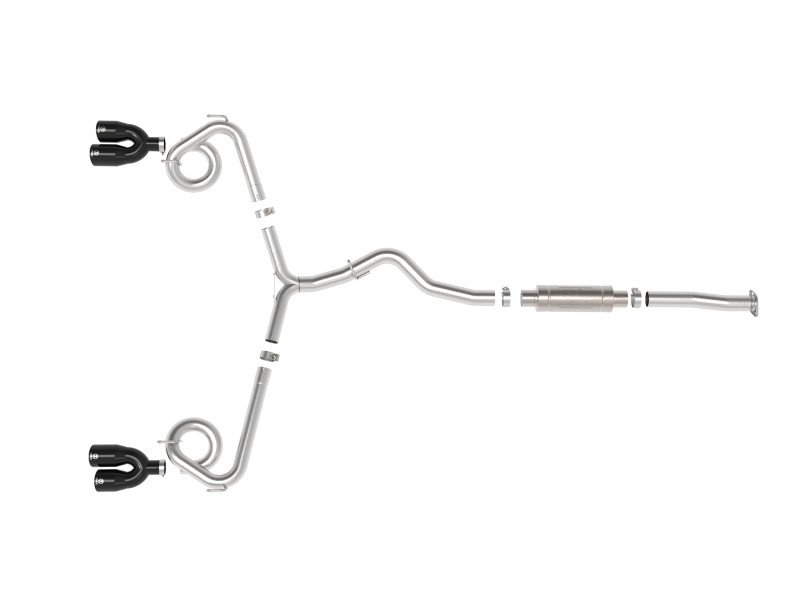 aFe Subaru WRX/STi 15-21 H4-2.0/2.5L Takeda 3in to 2-1/2in Stainless Cat-Back Exhaust w/ Black Tip - 49-36810-B Photo - Unmounted