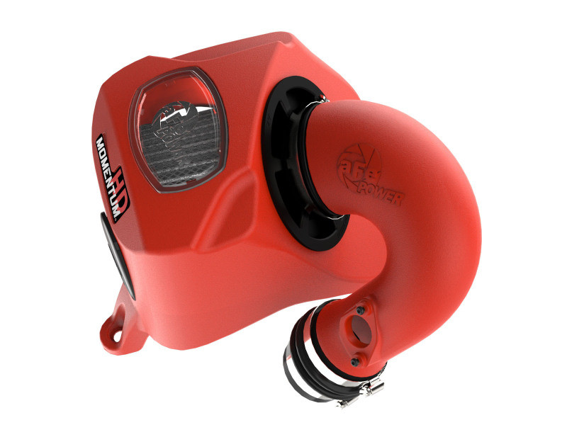 aFe 15-25 Toyota Hilux L4-2.4/2.8L (td) Momentum HD Cold Air Intake System Red w/ Pro DRY S Filter - 50-70063DR Photo - Unmounted