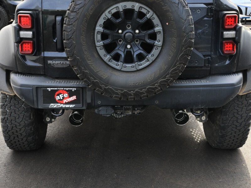 aFe 22-26 Ford Bronco V6 3.0L (tt) Vulcan Series 3in 304SS Cat-Back Exhaust System w/ Black Tips - 49-33154-B Photo - Mounted