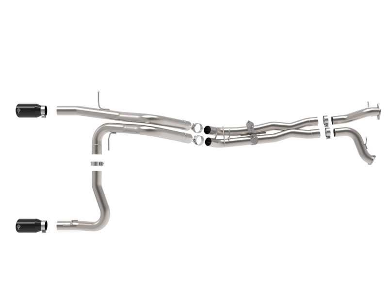 aFe 22-26 Ford Bronco V6 3.0L (tt) Vulcan Series 3in 304SS Cat-Back Exhaust System w/ Black Tips - 49-33154-B Photo - Unmounted