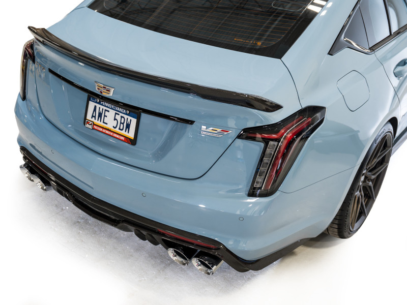 AWE Tuning 22-26 Cadillac CT5-V Blackwing SwitchPath Exhaust - Chrome Silver Tips - 3025-42562 Photo - Mounted