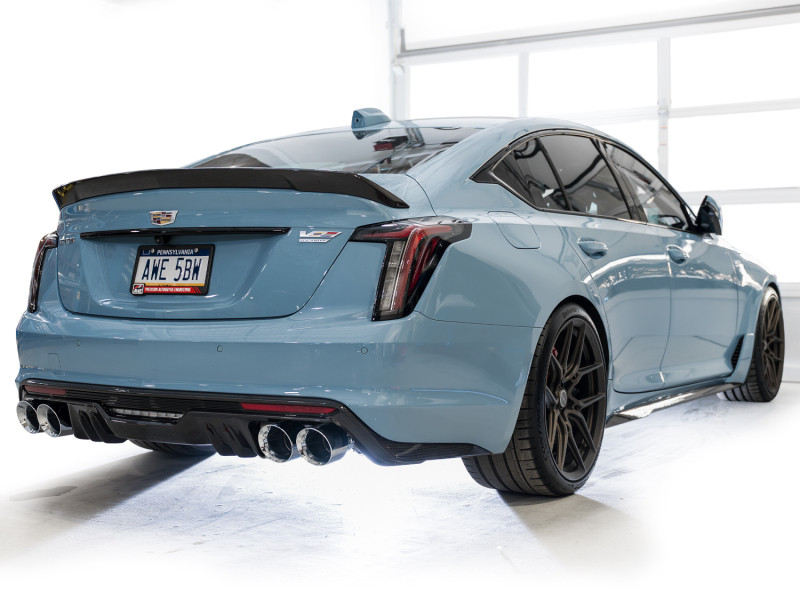 AWE Tuning 22-26 Cadillac CT5-V Blackwing SwitchPath Exhaust - Chrome Silver Tips - 3025-42562 Photo - Mounted