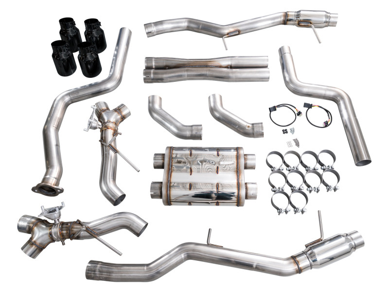 AWE Tuning 22-26 Cadillac CT5-V Blackwing SwitchPath Exhaust - Diamond Black Tips - 3025-43562 Photo - out of package