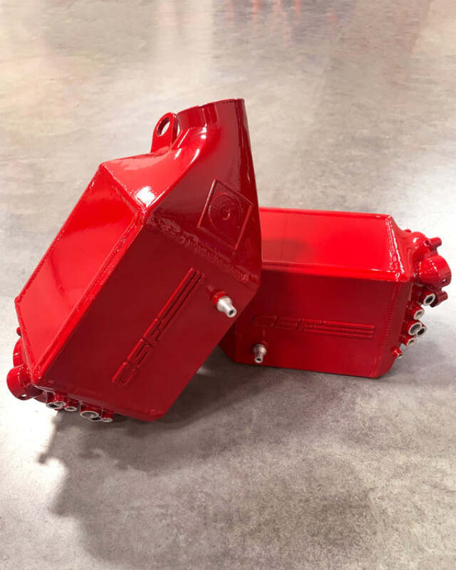 CSF 12-16 BMW M5 (F10) / 12-18 BMW M6 (F06/F12/F13) Twin Charge-Air-Cooler Set - Fire Engine Red - 8109FER Photo - Primary