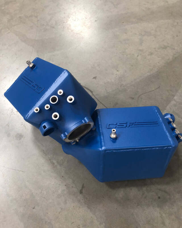 CSF 12-16 BMW M5 (F10) / 12-18 BMW M6 (F06/F12/F13) Twin Charge-Air-Cooler Set - Caliper Blue Matte - 8109MCBM Photo - Primary