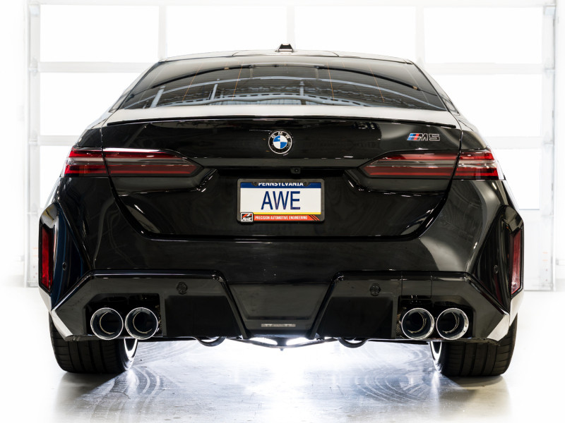AWE Tuning BMW G90/G99 M5 Touring Edition Cat-Back Exhaust - Chrome Silver Tips - 3015-42790 Photo - Mounted