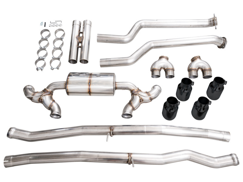 AWE Tuning BMW G90/G99 M5 Touring Edition Cat-Back Exhaust - Diamond Black Tips - 3015-43790 Photo - out of package