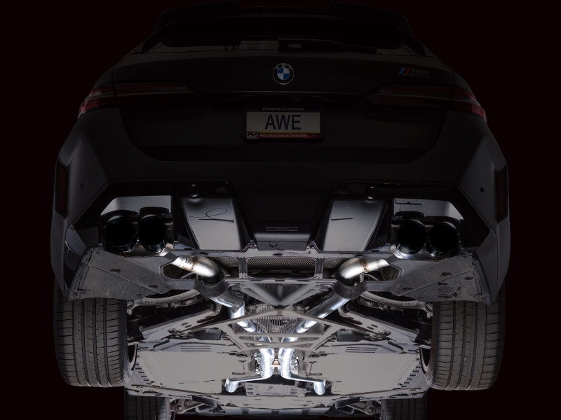 AWE Tuning BMW G90/G99 M5 Track Edition Cat-Back Exhaust - Diamond Black Tips - 3020-43790 Photo - Mounted