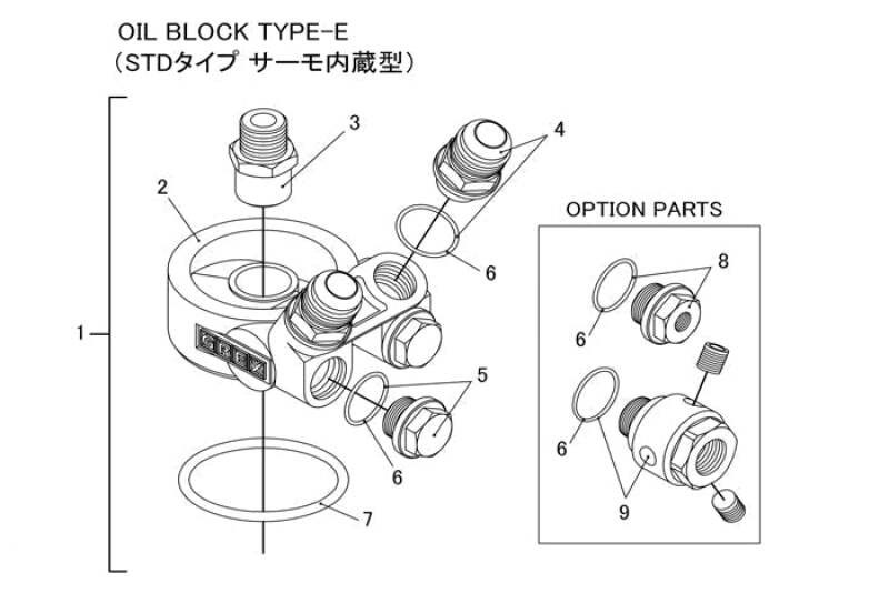GReddy Type-I O/C Filter Relocation Adapter Replacement Center Bolt - 12401116 Photo - Close Up