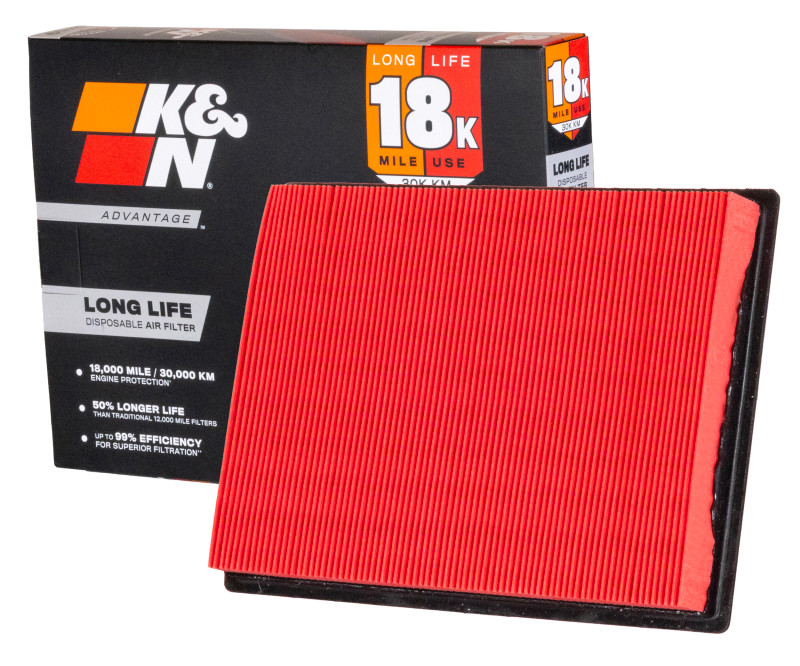 K&N Advantage Air Filter 18K Miles Nissan Sentra L4-2.5L F/I 07-12 - KNA-2409 Photo - out of package