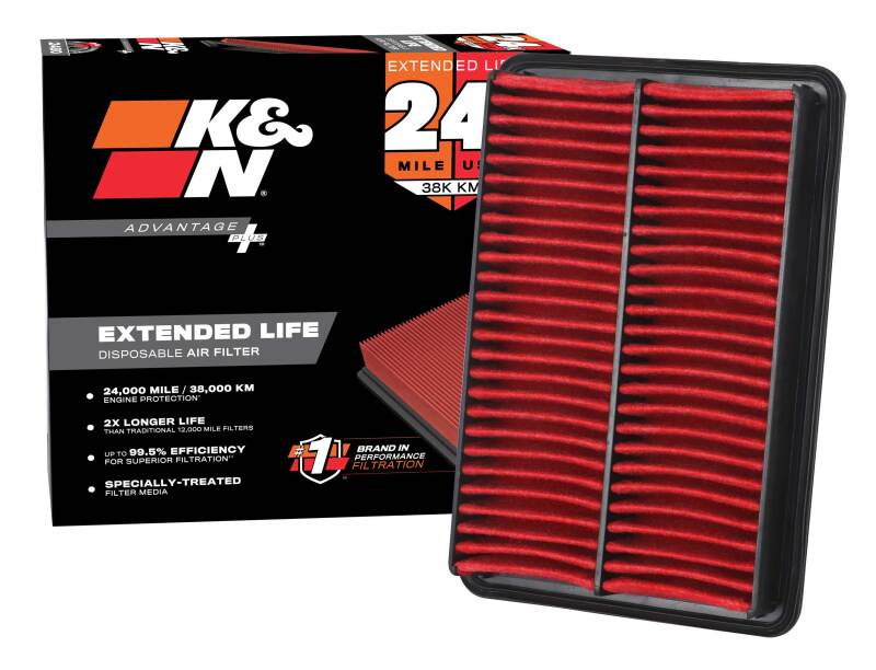 K&N Advantage Plus Air Filter 24K Miles Mazda 3 L4-2.0L F/I 12-18 - KNX-2480 Photo - out of package