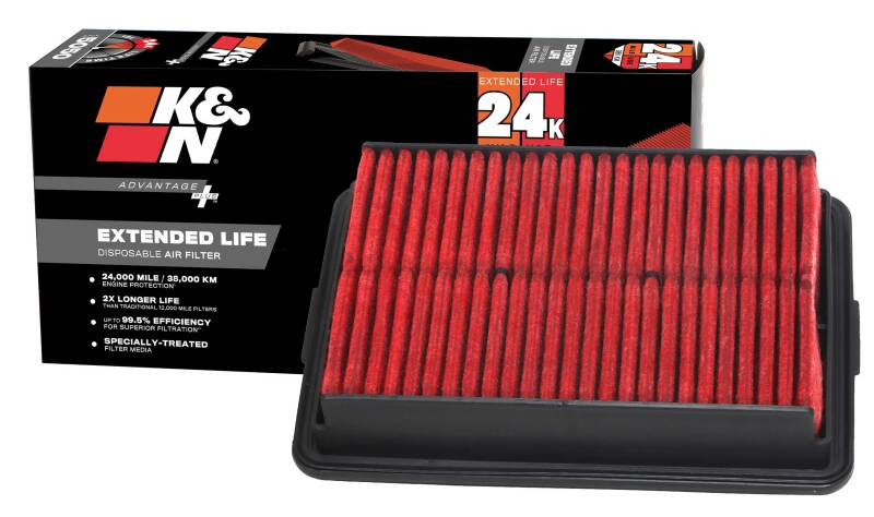 K&N Advantage Plus Air Filter 24K Miles Hyundai Elantra L4-2.0L F/I 17-18 - KNX-5050 Photo - out of package