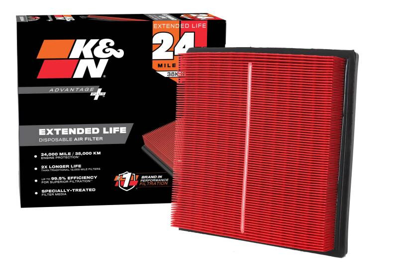 K&N Advantage Plus Air Filter 24K Miles Subaru Impreza H4-2.0L F/I 17-18 - KNX-5064 Photo - out of package