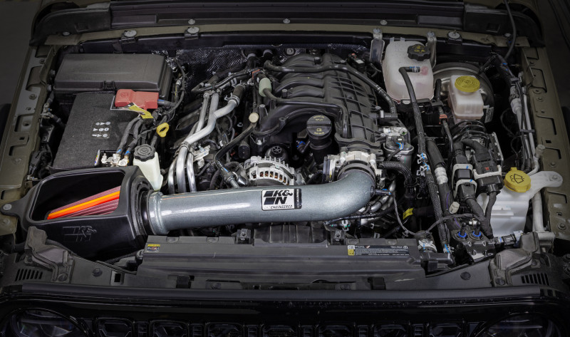 K&N 18-26 Wrangler / 20-26 Gladiator NextGen Aluminum Intake - 70-1576 Photo - Mounted