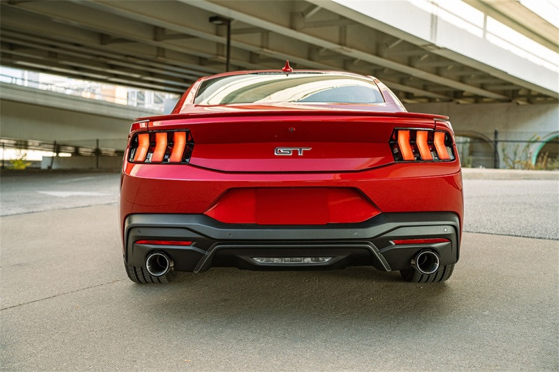 Corsa 2024 Ford Mustang GT Coupe 3in Sport Cat-Back Exhaust - 4.5in Carbon Fiber Tips - 21255CF Photo - Mounted