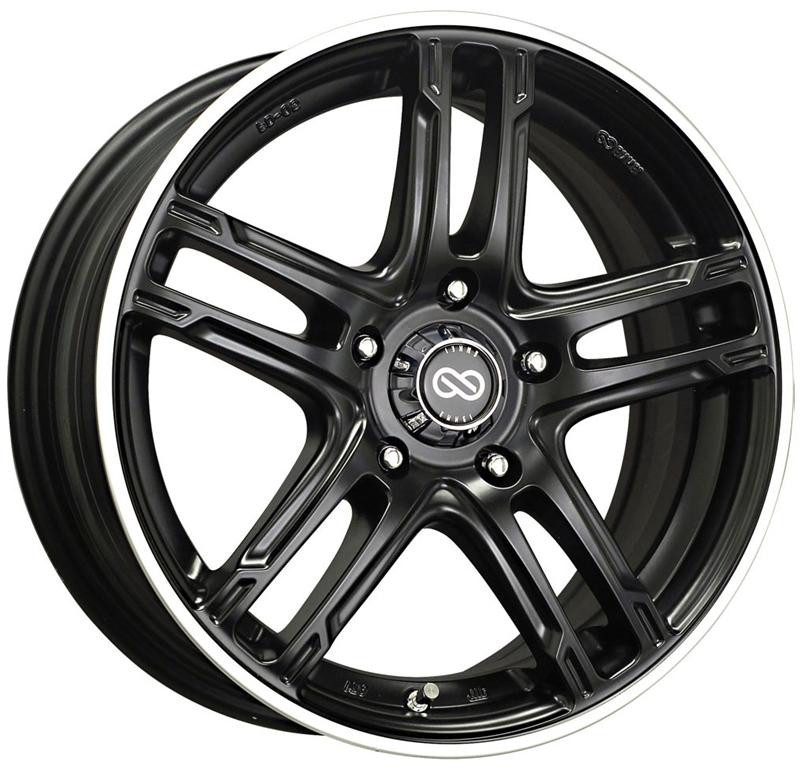 Enkei FD-05 16X7 5x100 50mm Offset 72.62mm Bore Black Machined Wheel (MOQ 40) - 434-670-8050BKM Photo - Primary