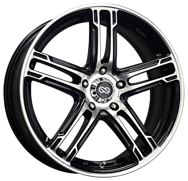 Enkei FD-05 17X7 5x100 50mm Offset 72.6mm Bore Matte Black Wheel (MOQ 40) - 434-770-8050BK Photo - Primary