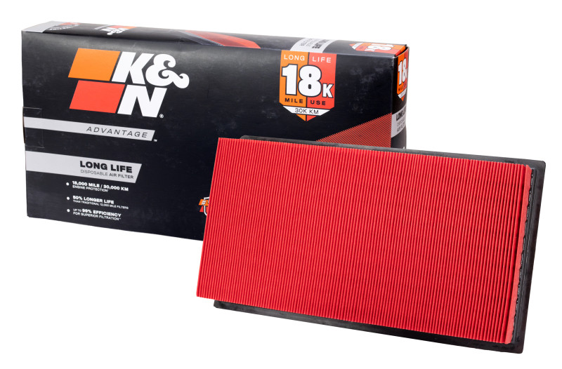 K&N Advantage Air Filter 18K Miles Ford F Series P/U 7.3L-V8 Td 99-03 - KNA-2248 Photo - out of package