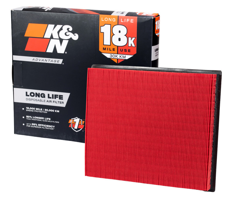 K&N Advantage Air Filter 18K Miles Nissan Titan Pathfin der Frontier Xterra Armada 04-10 - KNA-2286 Photo - out of package