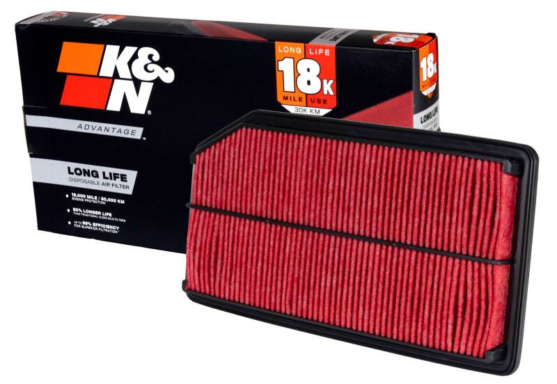 K&N Advantage Air Filter 18K Miles Honda Ridgelin e V6-3.5L F/I 2006-2014 - KNA-2323 Photo - out of package