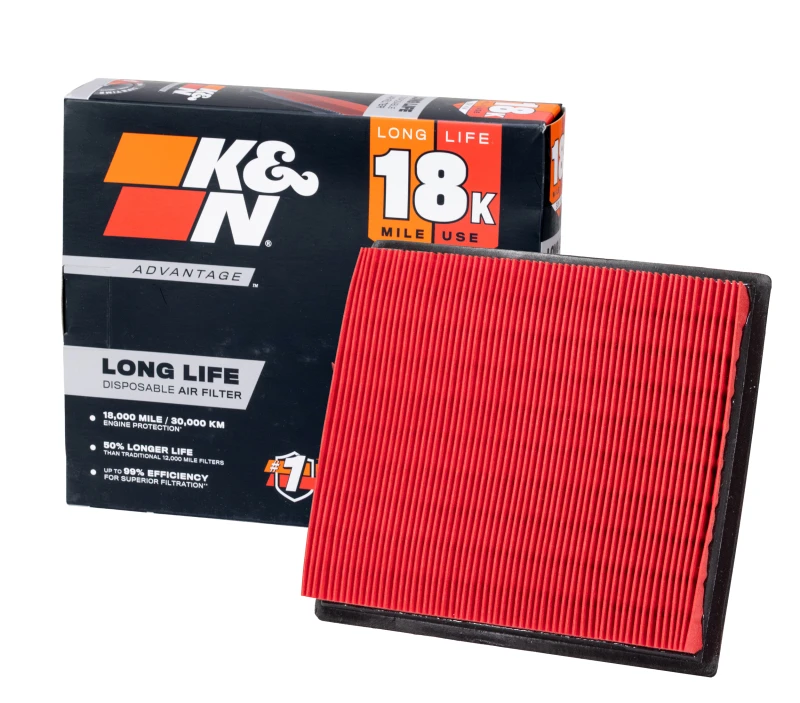 K&N Advantage Air Filter 18K Miles in fin iti G35/G37/Ex35 07-09 Nissan 350Z 07-09 - KNA-2399 Photo - out of package
