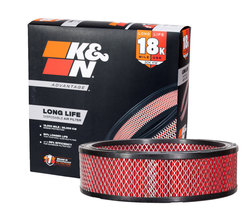 K&N Advantage Air Filter 18K Miles Gm Cars & Trucks V6 V8 1981-1995 - KNE-1065 Photo - out of package