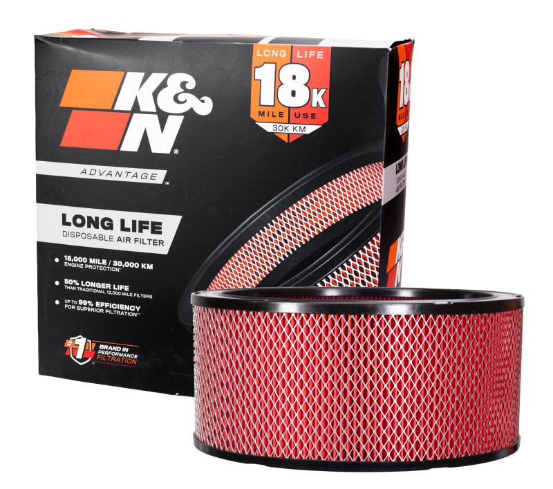 K&N Advantage Air Filter 18K Miles Gm Trucks V8-350 454 1972-1980 - KNE-1420 Photo - out of package