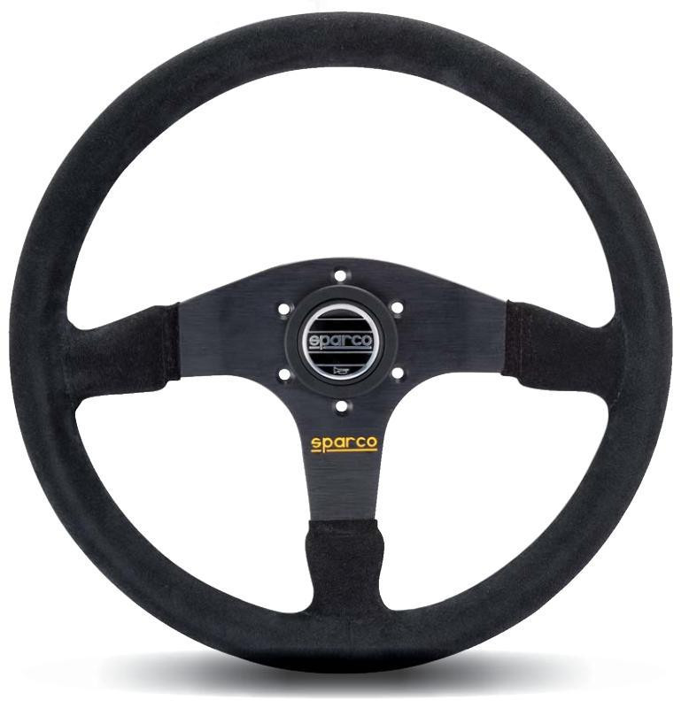 Sparco Steering Wheel 375 Suede Black - 015R375PSN Photo - Primary