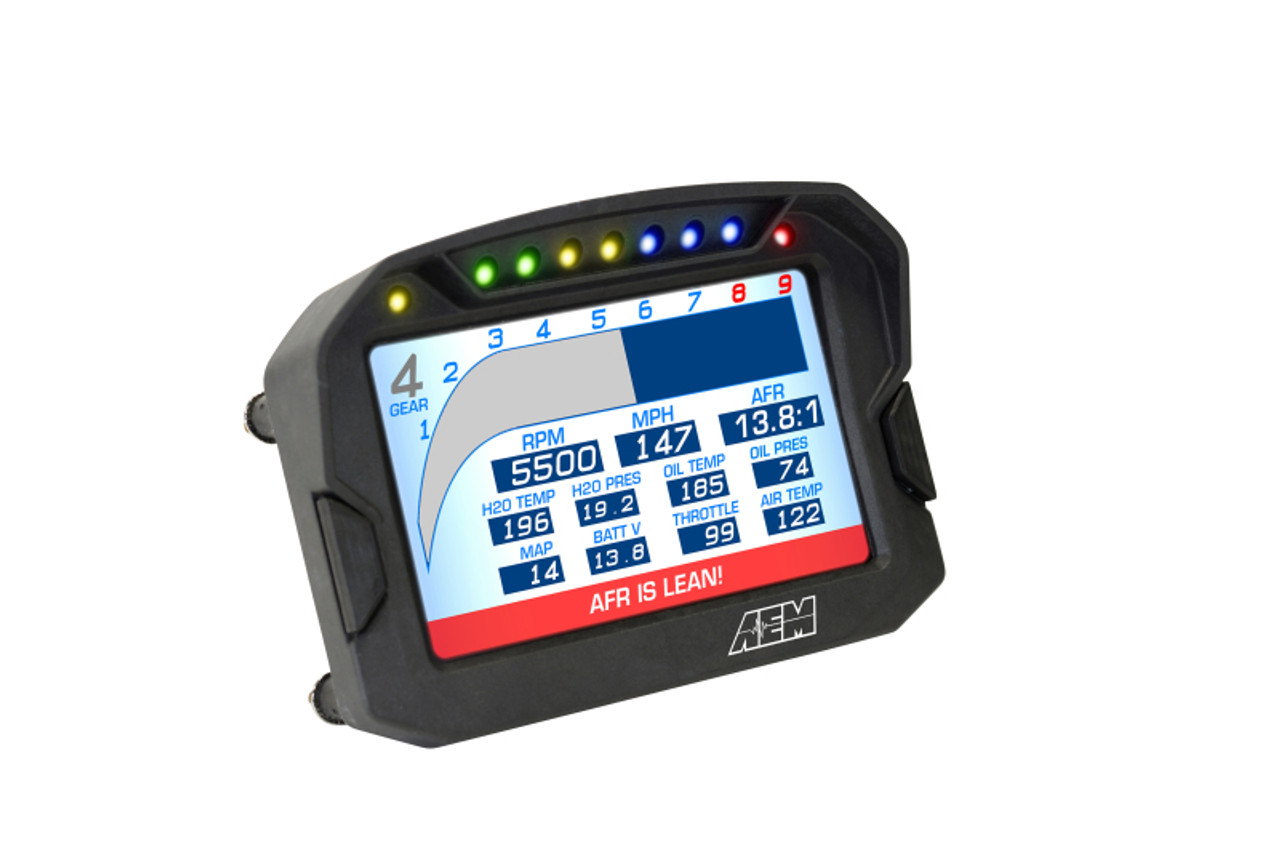 AEM CD-5LG Carbon Logging Digital Dash Display w/ Internal 10Hz GPS & Antenna - 30-5603 Photo - out of package