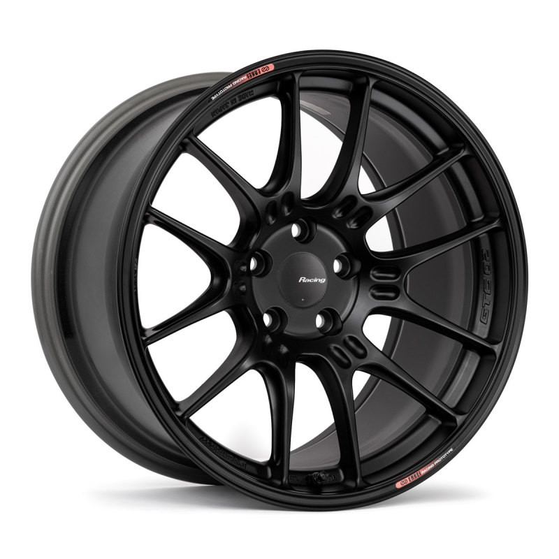 Enkei GTC02 17x8 4x100 42mm Offset 66.5mm Bore Matte Black Wheel - 534-780-4942BK Photo - Primary