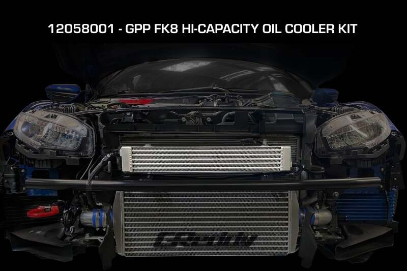 GReddy 2017+ Honda Civic Type-R High Capacity Front Mount Oil Cooler Kit - 12058003 Photo - Close Up