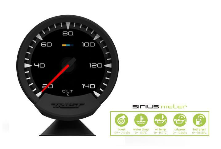 GReddy Sirius Meter - Oil Temp 20/140 (Deg.C) 74mm Analog Gauge (w/Oil Temp Sensor & Harness Set) - 16001732 Photo - Primary
