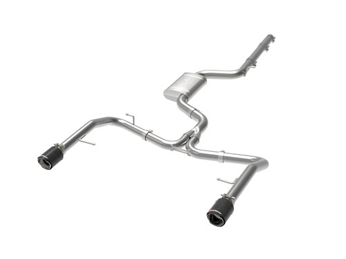 afe 19-21 VW Jetta GLI (MKVII) L4-2.0L (t) MACH Force-Xp 304 SS Cat-Back Exhaust System Carbon Tips - 49-36432-C Photo - Primary