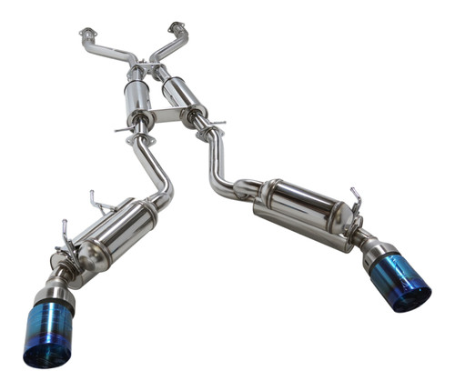 HKS 09+ 370z Dual Hi-Power Titanium Tip Catback Exhaust (requires removal of emissions canister shie - 32009-BN004